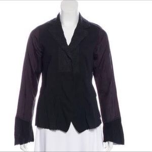 Black Pas De Calais jacket with tonal stit…